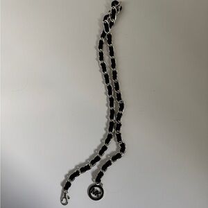 Women’s MK Silver/Black Chain Belt